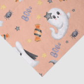 Schattigee Pastel Brown Boo Ghost Halloween Tissuepapier (Detail)