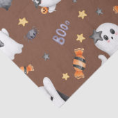 Schattigee Pastel Brown Boo Ghost Halloween Tissuepapier (Detail)