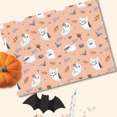 Schattigee Pastel Brown Boo Ghost Halloween Tissuepapier
