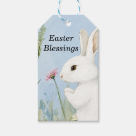Schattigee Pastel Bunny Easter Cadeaulabel