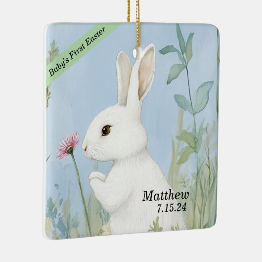 Schattigee Pastel Bunny Easter Keramisch Ornament (Rechts)