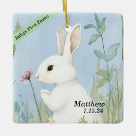 Schattigee Pastel Bunny Easter Keramisch Ornament