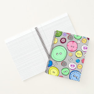 Schattigee Pastel Buttonnen Notitieboek