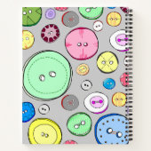Schattigee Pastel Buttonnen Notitieboek (Achterkant)