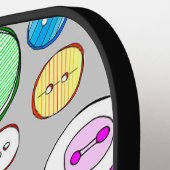 Schattigee Pastel Buttonnen Pickleball Paddle (Links Detail)