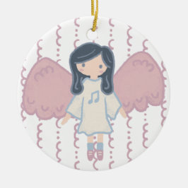 Schattigee Pastel Christmas Angel Aangepast Jaar Keramisch Ornament