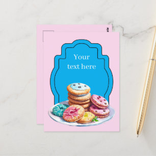 Schattigee Pastel cookies toevoegen tekst Zakelijk Briefkaart