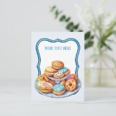 Schattigee Pastel cookies toevoegen tekst Zakelijk Briefkaart (Staand voorkant)