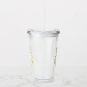 Schattigee pastel crème bunny cartoon illustratie  acryl drinkbeker (Rechts)