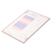 Schattigee pastel dagelijkse planner gepersonalise notitieblok (Schuin)