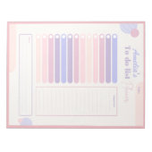 Schattigee pastel dagelijkse planner gepersonalise notitieblok (Voorkant)