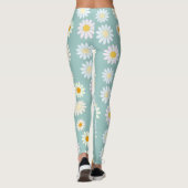Schattigee pastel Daisy Flowers Bloemenmeisje Leggings (Achterkant)