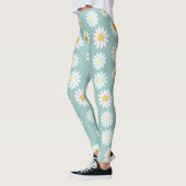 Schattigee pastel Daisy Flowers Bloemenmeisje Leggings (Links)