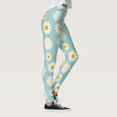 Schattigee pastel Daisy Flowers Bloemenmeisje Leggings (Rechts)