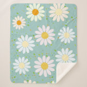 Schattigee pastel Daisy Flowers Bloemenmeisje Sherpa Deken (Voorkant)