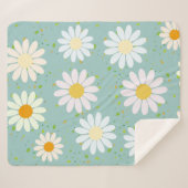 Schattigee pastel Daisy Flowers Bloemenmeisje Sherpa Deken (Voorkant (horizontaal))