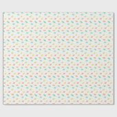 Schattigee pastel dino verjaardagscadeau wrap cadeaupapier (Vlak)