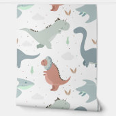 Schattigee Pastel Dinosaur Baby Nursery Peel & Sti Behang (Afrollen)