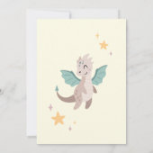 Schattigee Pastel Dragons Kids Verjaardagsfeest Kaart (Achterkant)
