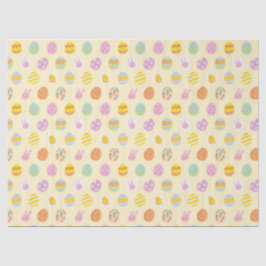 Schattigee Pastel Easter Eggs Pattern Spring Yello Tissuepapier