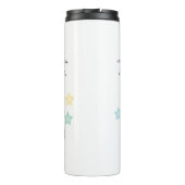 Schattigee Pastel Eenhoorn & Sparkly Rainbow Aange Thermosbeker (Achterkant)