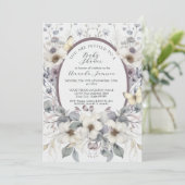 Schattigee Pastel Flower Butterfly Lavendel Gele B Kaart (Staand voorkant)