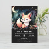 Schattigee Pastel Fox Verjaardag Kaart (Staand voorkant)