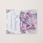 Schattigee pastel gepersonaliseerde sleepover Verj Legpuzzel (Horizontaal)