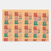 Schattigee pastel geschetst vakantie inpakpapier v (Voorkant 3)