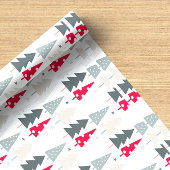 Schattigee pastel geschetst vakantie inpakpapier v