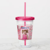 Schattigee Pastel Ghost Acryl Tumbler Verjaardag G Acryl Drinkbeker (Voorkant)