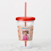 Schattigee Pastel Ghost Acryl Tumbler Verjaardag G Acryl Drinkbeker (Voorkant)