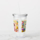 Schattigee Pastel Ghost Acryl Tumbler Verjaardag G Acryl Drinkbeker (Links)