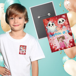 Schattigee Pastel Ghost Kids Verjaardagsfeest Butt Button