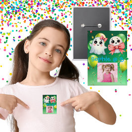 Schattigee Pastel Ghost Kids Verjaardagsfeest Butt Button