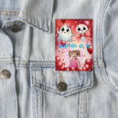 Schattigee Pastel Ghost Kids Verjaardagsfeest Butt Button (Insitu)