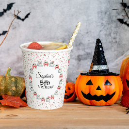 Schattigee Pastel Ghost Theme Gepersonaliseerd tek Papieren Bekers