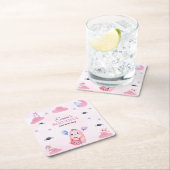 Schattigee Pastel Ghost waterverf Halloween Verjaa Kartonnen Onderzetters (Insitu)