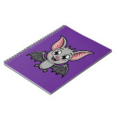 Schattigee pastel Gothic Bat Kawaii Cartoon Notitieboek (Linkerzijde)