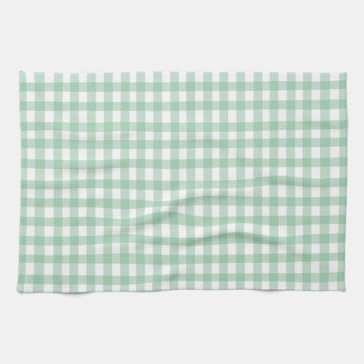 Schattigee Pastel Green Gingham Theedoek (Horizontaal)