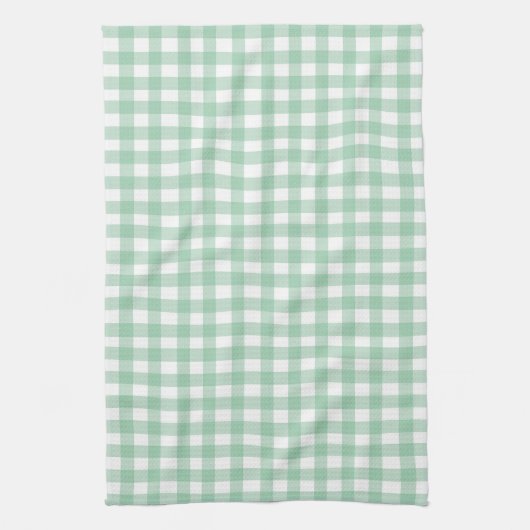 Schattigee Pastel Green Gingham Theedoek (Verticaal)