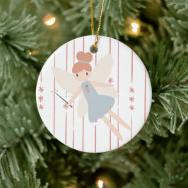 Schattigee pastel grillige oogst fee keramisch ornament