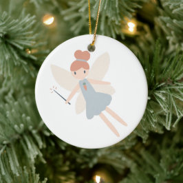 Schattigee pastel grillige oogst fee keramisch ornament