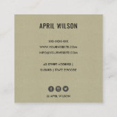 SCHATTIGEE PASTEL GROENE BOOM TRIO LANDSCAPING PRI VIERKANTE VISITEKAARTJE (Achterkant)