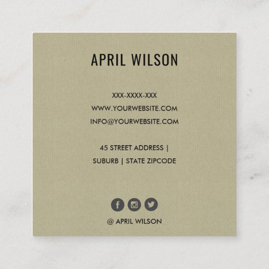 SCHATTIGEE PASTEL GROENE BOOM TRIO LANDSCAPING PRI VIERKANTE VISITEKAARTJE (Achterkant)