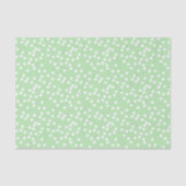 Schattigee Pastel Groene & Witte Confetti / Polkad Tissuepapier (Voorkant)