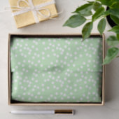 Schattigee Pastel Groene & Witte Confetti / Polkad Tissuepapier (Geschenk)