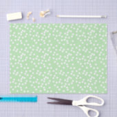 Schattigee Pastel Groene & Witte Confetti / Polkad Tissuepapier (Craft)
