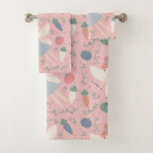 Schattigee Pastel Groente en Fruit Oogst Fairy Bad Handdoek (Insitu)
