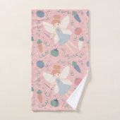 Schattigee Pastel Groente en Fruit Oogst Fairy Bad Handdoek (Handdoek)